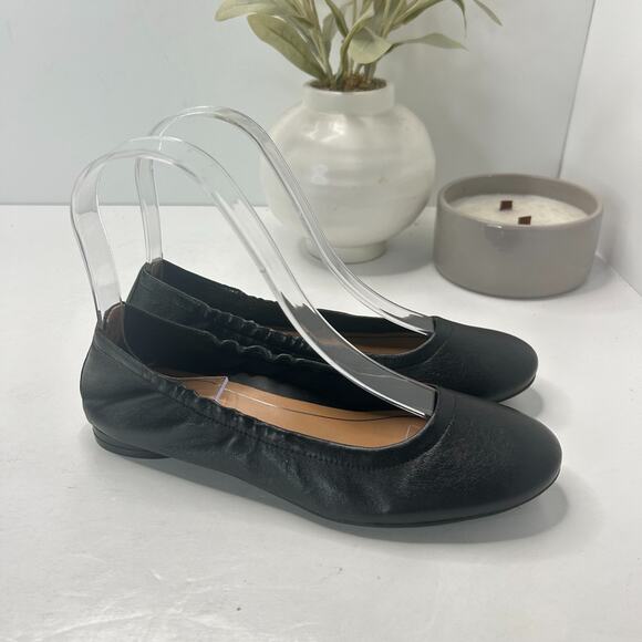 Vionic Alexa Crn Npa Leather Ballet Flats Slip On Shoes Black Women's 5 NWOB - Picture 3 of 9